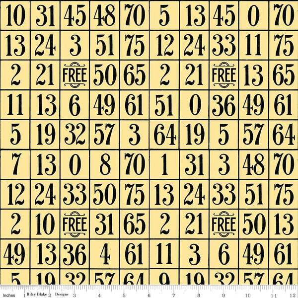 Painter's Palette Number Grid Yellow | Riley Blake Designs